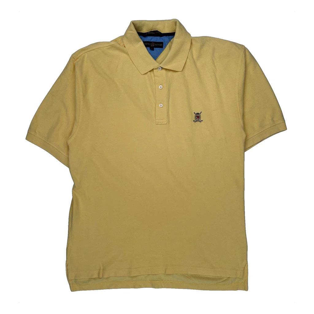 Tommy Hilfiger Polo Shirt - XL Yellow Cotton