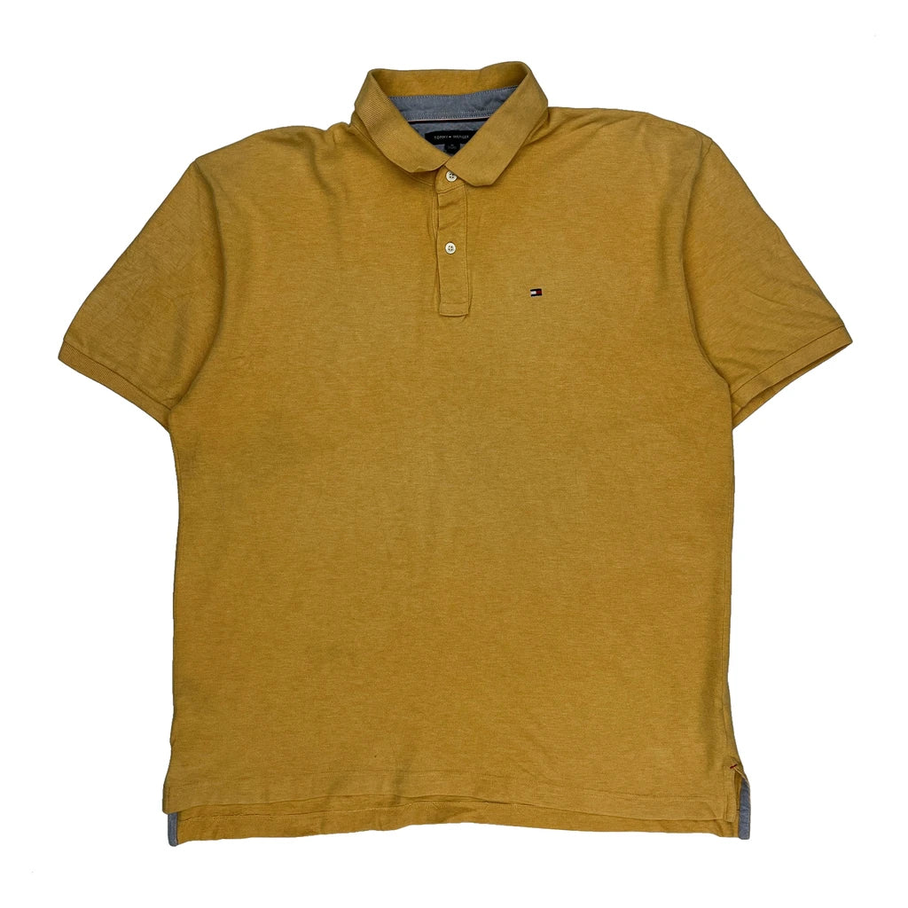 Tommy Hilfiger Polo Shirt - XL Yellow Cotton