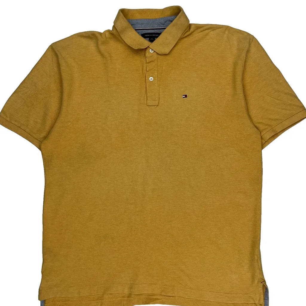 Tommy Hilfiger Polo Shirt - XL Yellow Cotton - Image 5
