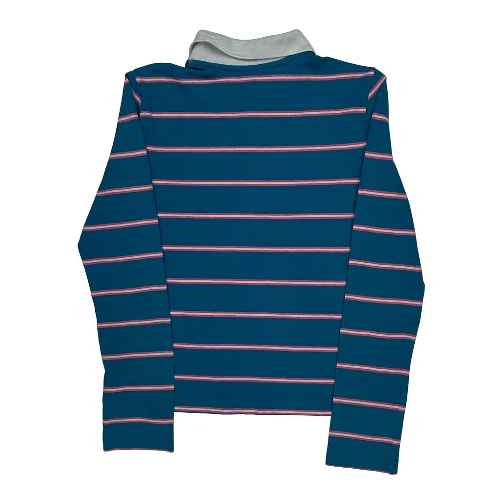 Tommy Hilfiger Striped Polo Shirt - Large Blue Cotton - Image 2