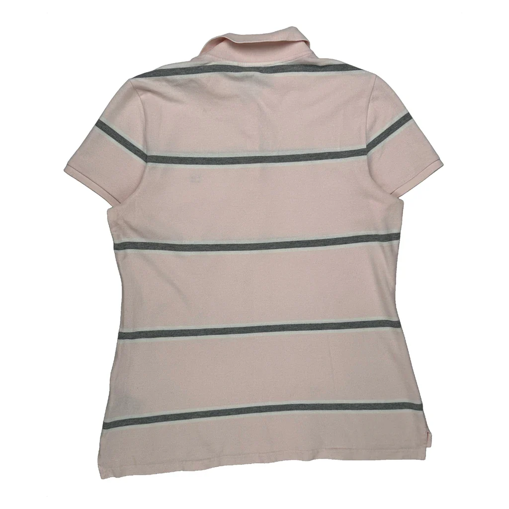 Tommy Hilfiger Striped Polo Shirt - Large Pink Cotton - Image 2