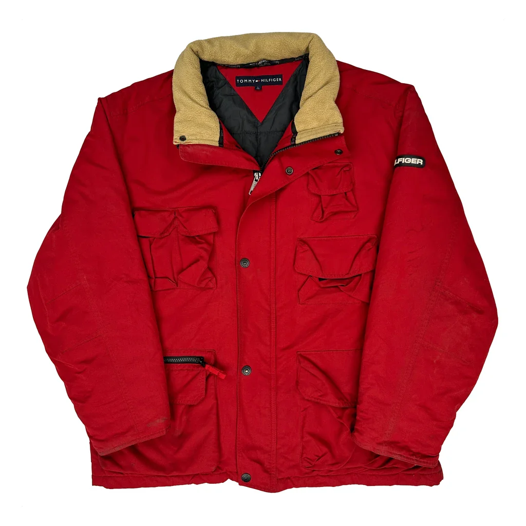 Tommy Hilfiger Puffer - Large Red Polyester