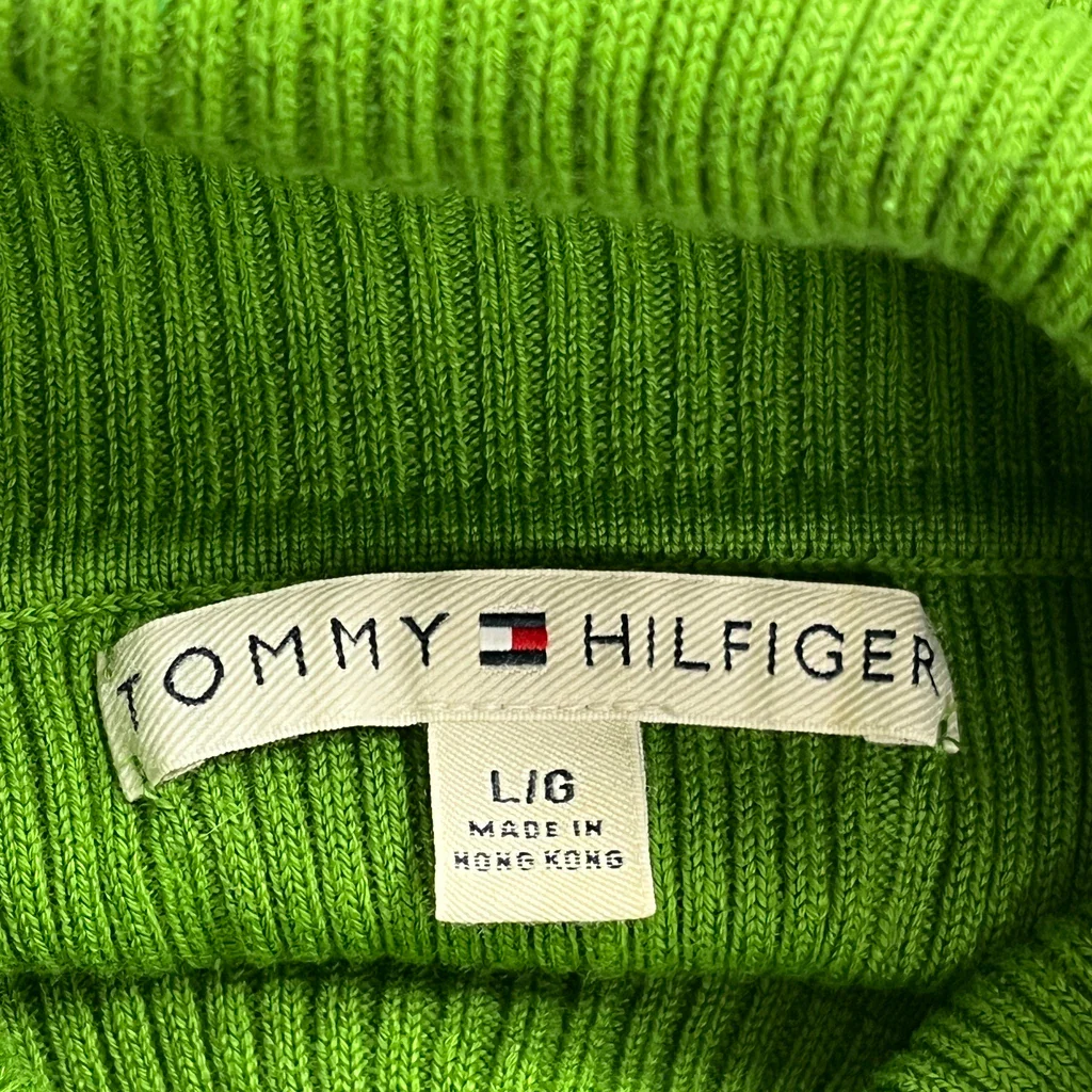 Tommy Hilfiger Rollneck - Large Green Cotton - Image 3