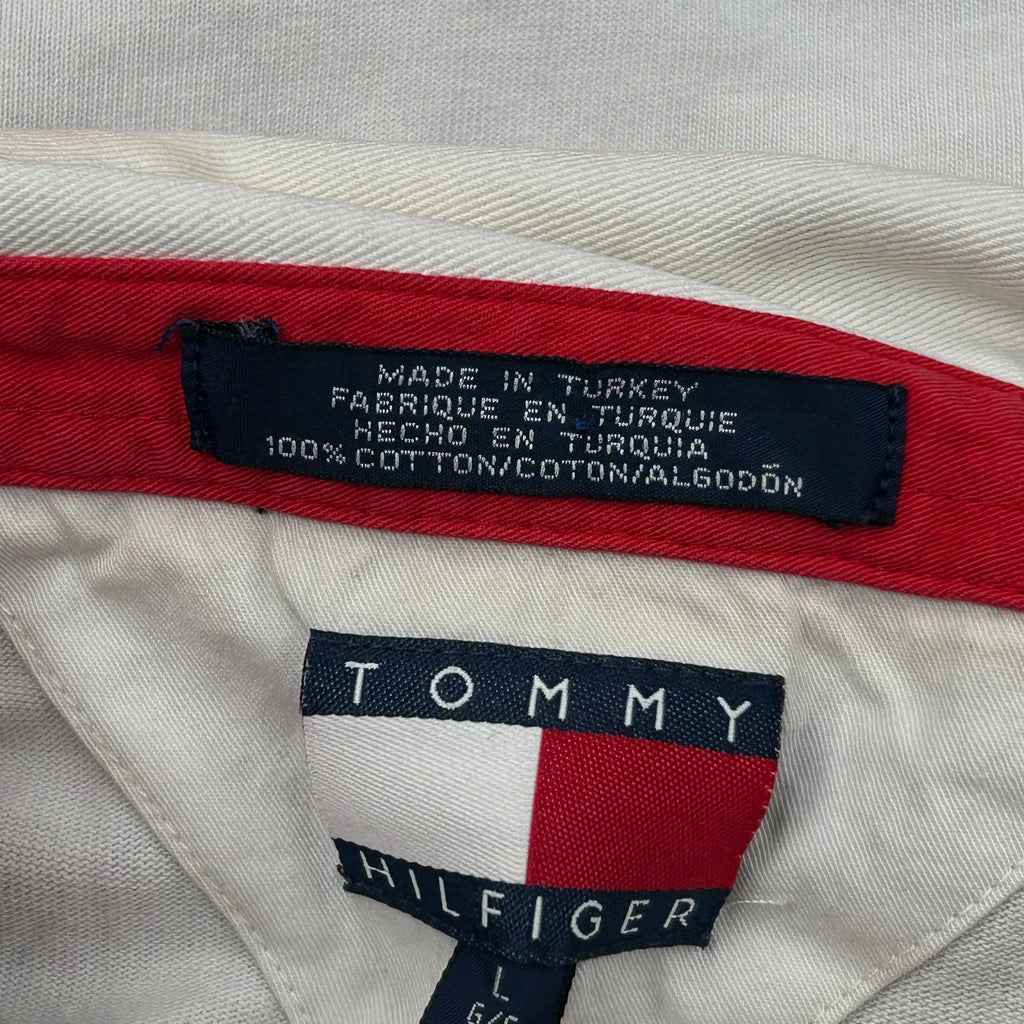 Tommy Hilfiger Striped Rugby Shirt - Large Multicoloured Cotton - Image 3