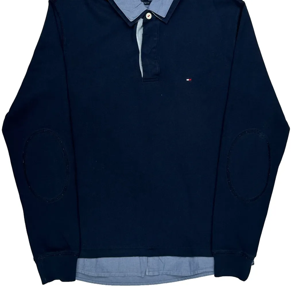 Tommy Hilfiger Rugby Shirt - Large Navy Cotton - Image 4