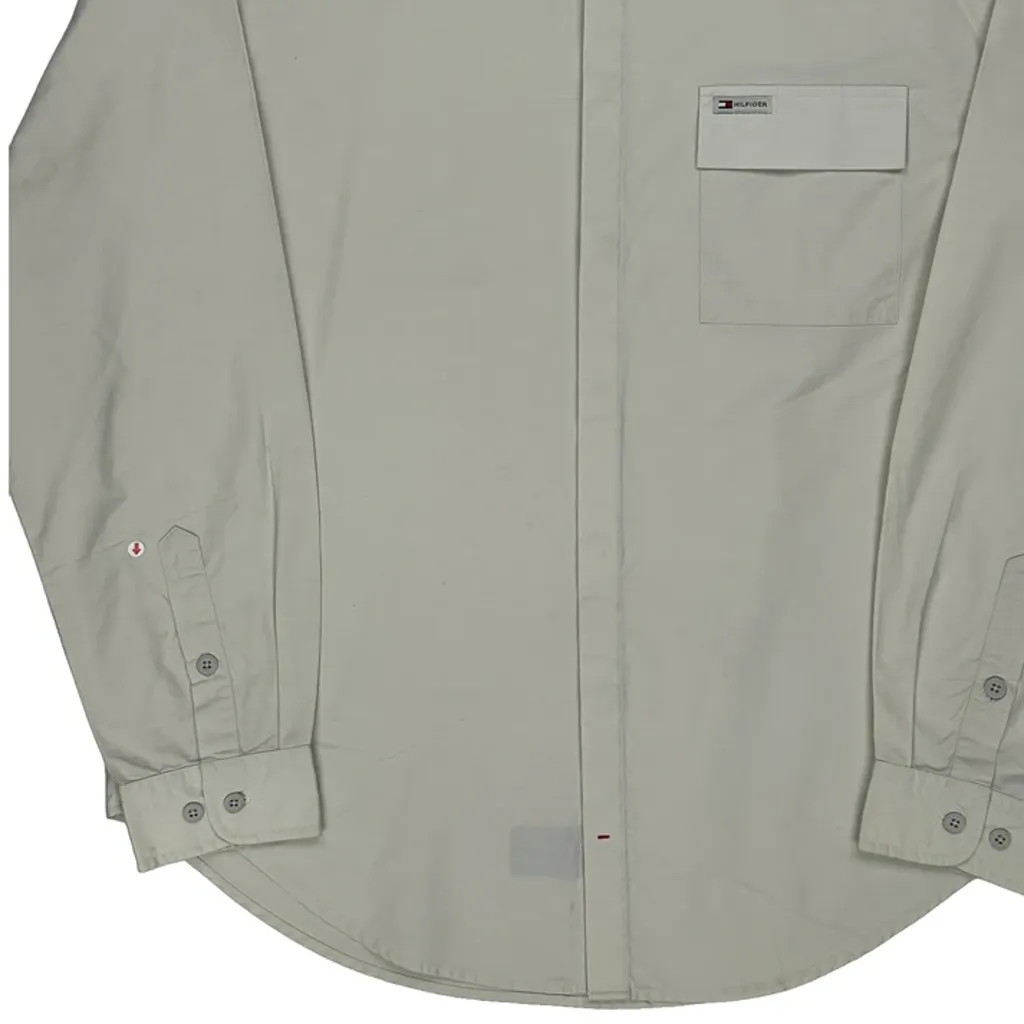 Tommy Hilfiger Shirt - Large Beige Cotton - Image 7