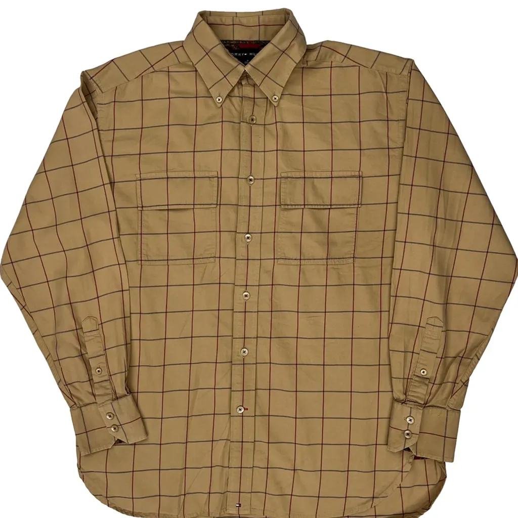 Tommy Hilfiger Checked Shirt - Medium Beige Cotton - Image 5