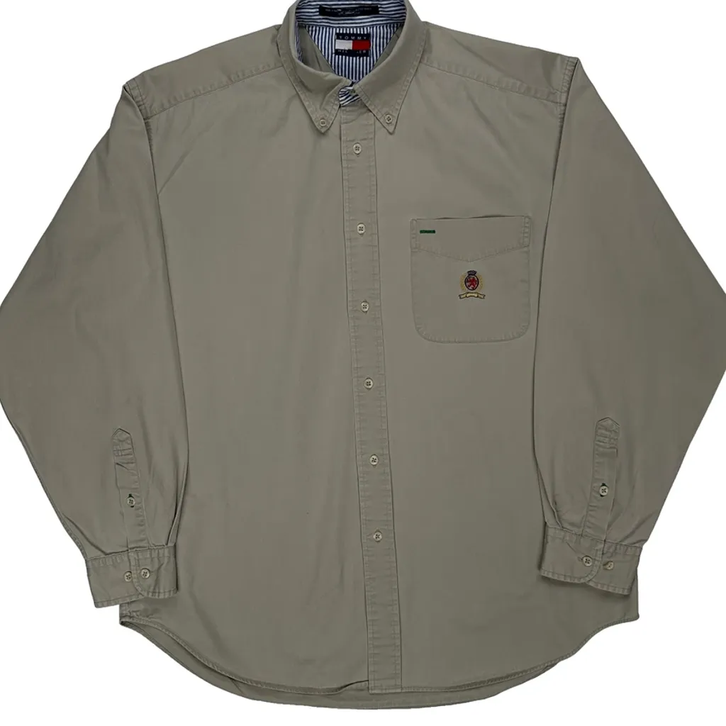 Tommy Hilfiger Shirt - Medium Beige Cotton - Image 4
