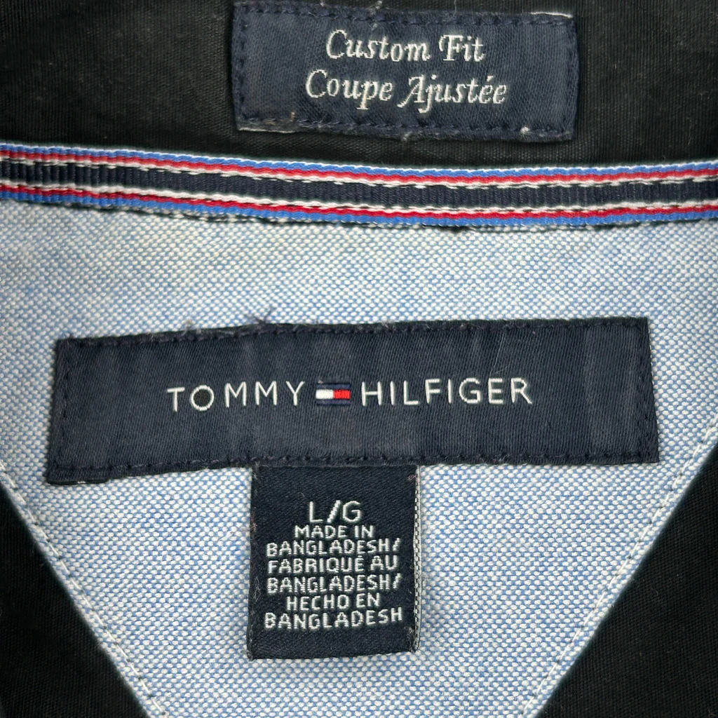 Tommy Hilfiger Shirt - Large Black Cotton - Image 3