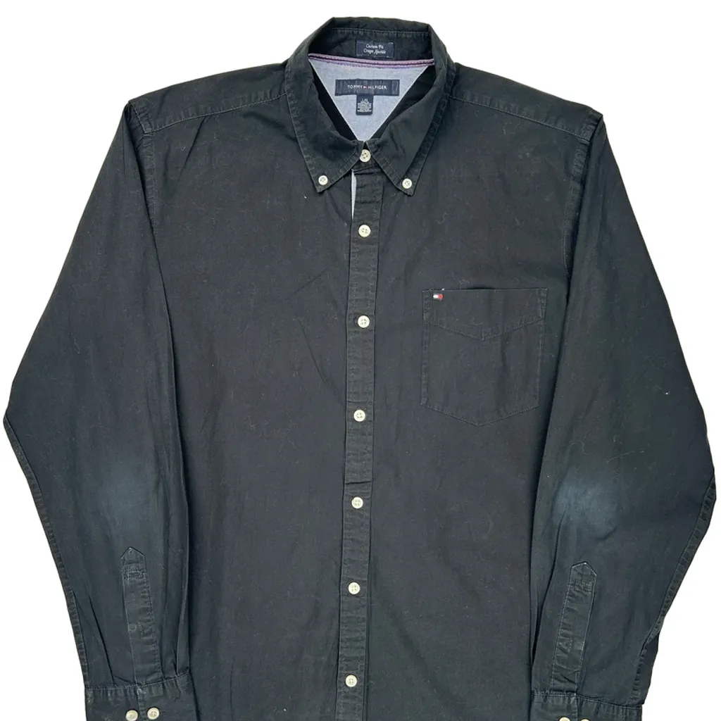 Tommy Hilfiger Shirt - Large Black Cotton - Image 4