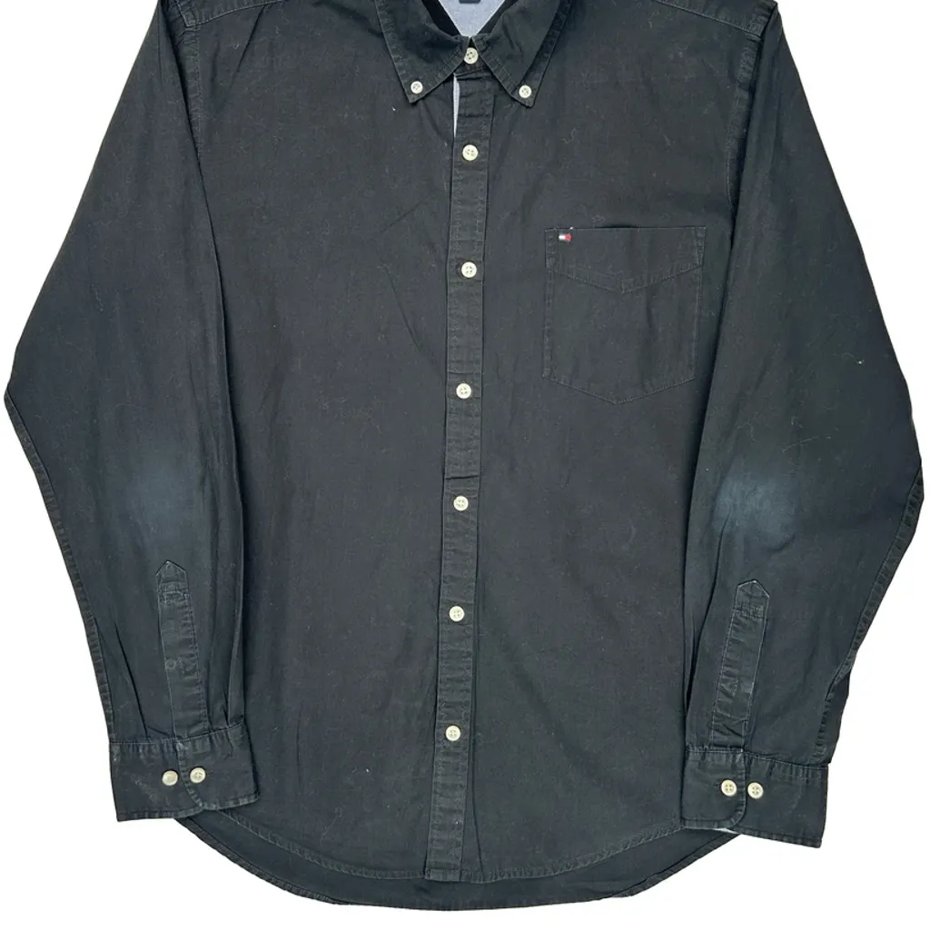 Tommy Hilfiger Shirt - Large Black Cotton - Image 5