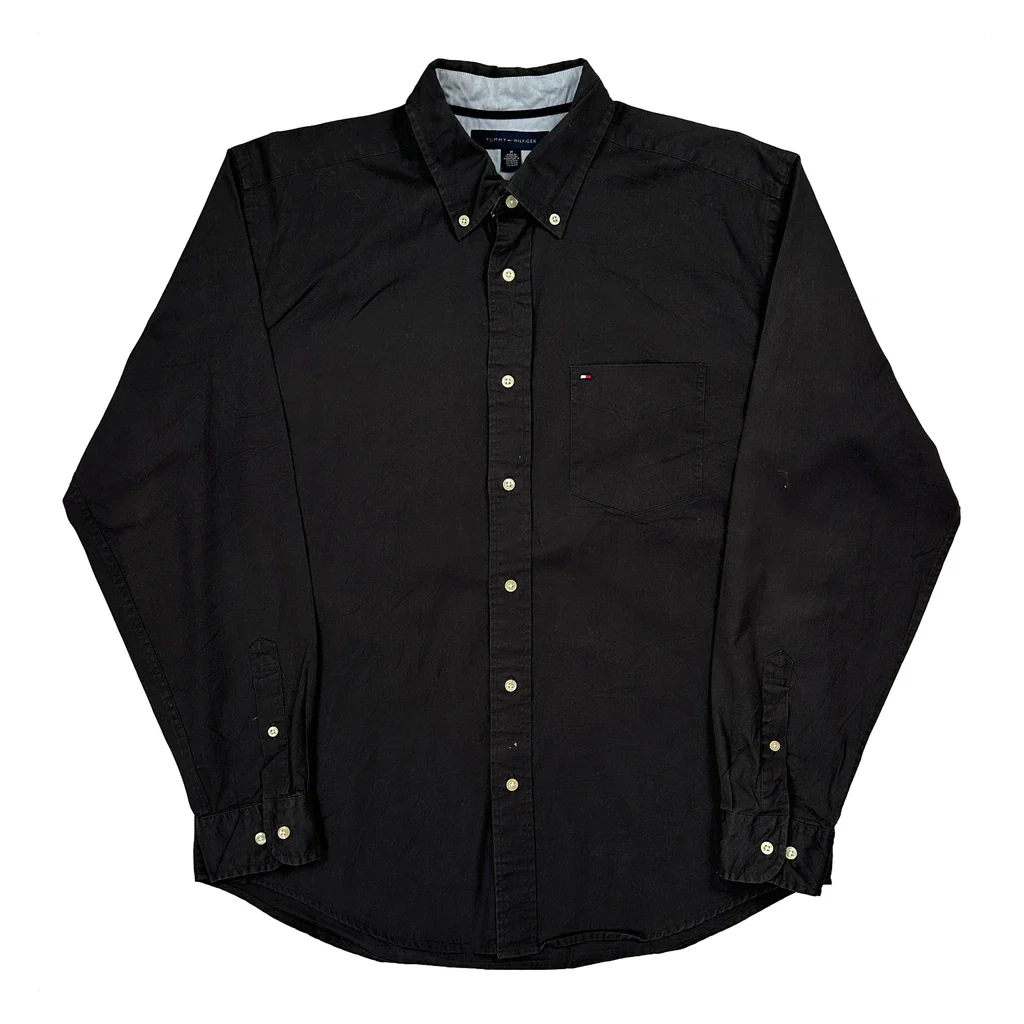 Tommy Hilfiger Shirt - Medium Black Cotton