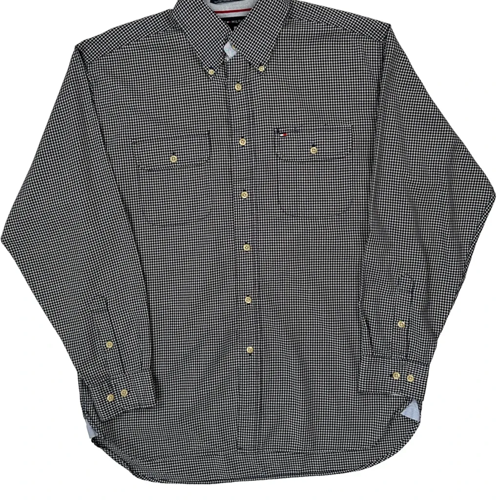 Tommy Hilfiger Checked Shirt - Medium Black Cotton - Image 4