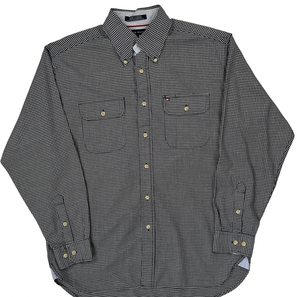Tommy Hilfiger Checked Shirt - Medium Black Cotton - Image 5