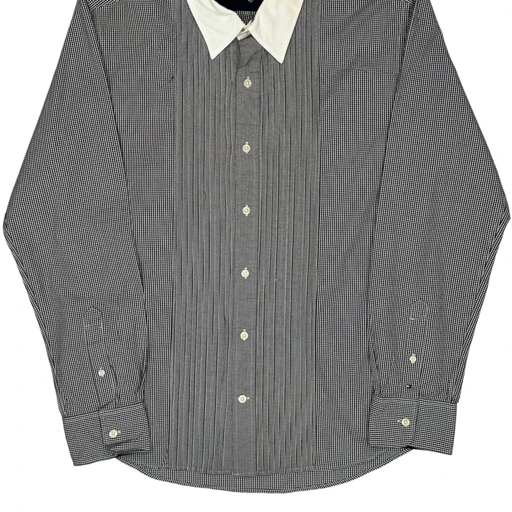 Tommy Hilfiger Slim Fit Shirt - Large Black & White Cotton - Image 5