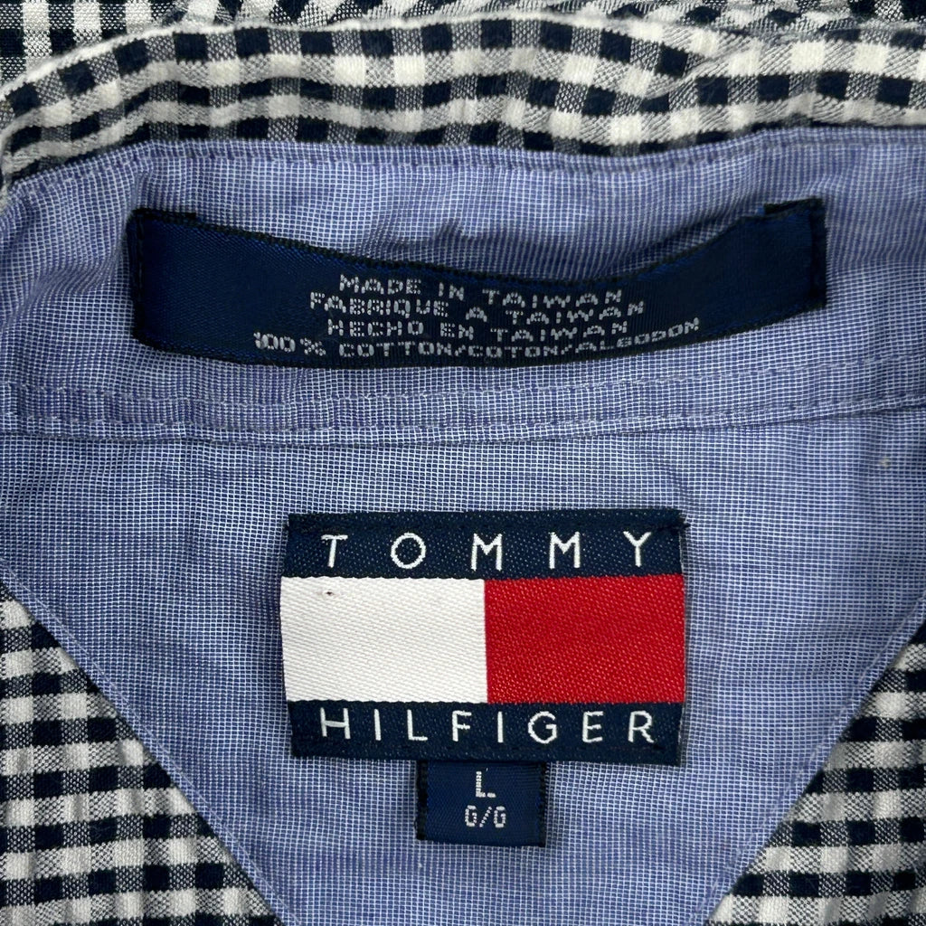Tommy Hilfiger Checked Shirt - Large Black & White Cotton - Image 3