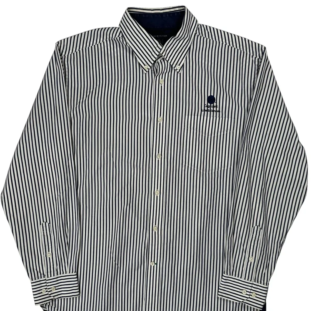 Tommy Hilfiger Striped Shirt - Large Black & White Cotton - Image 4