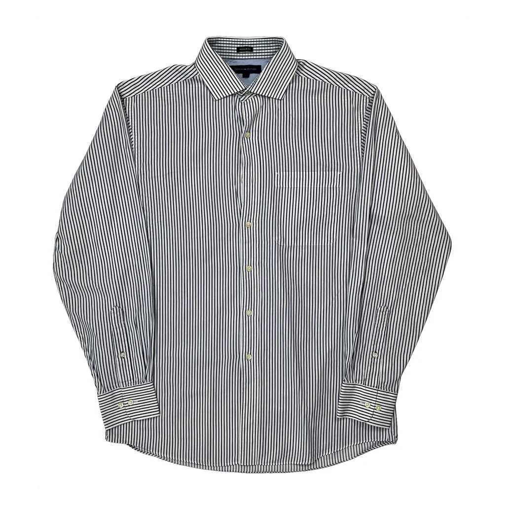Tommy Hilfiger Striped Shirt - Medium Black & White Cotton