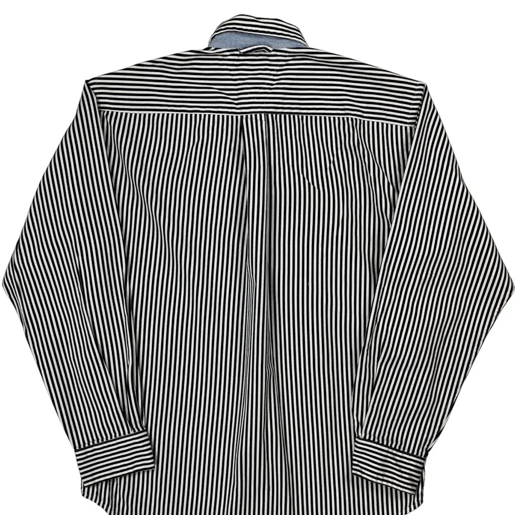 Tommy Hilfiger Striped Shirt - Medium Black & White Cotton - Image 6