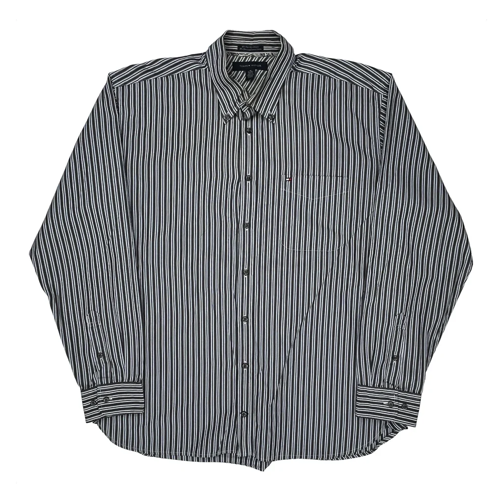 Tommy Hilfiger Striped Shirt - XL Black & White Cotton