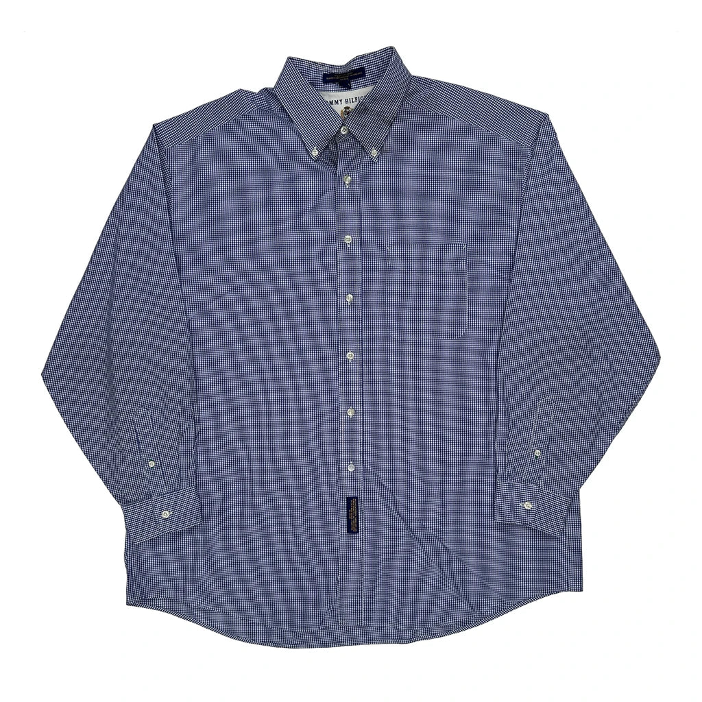 Tommy Hilfiger Checked Shirt - Large Blue Cotton