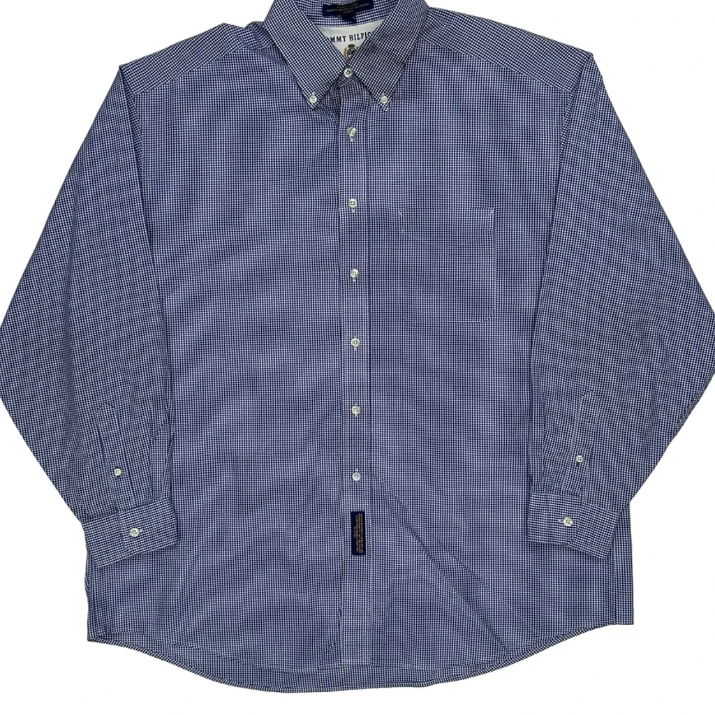 Tommy Hilfiger Checked Shirt - Large Blue Cotton - Image 5