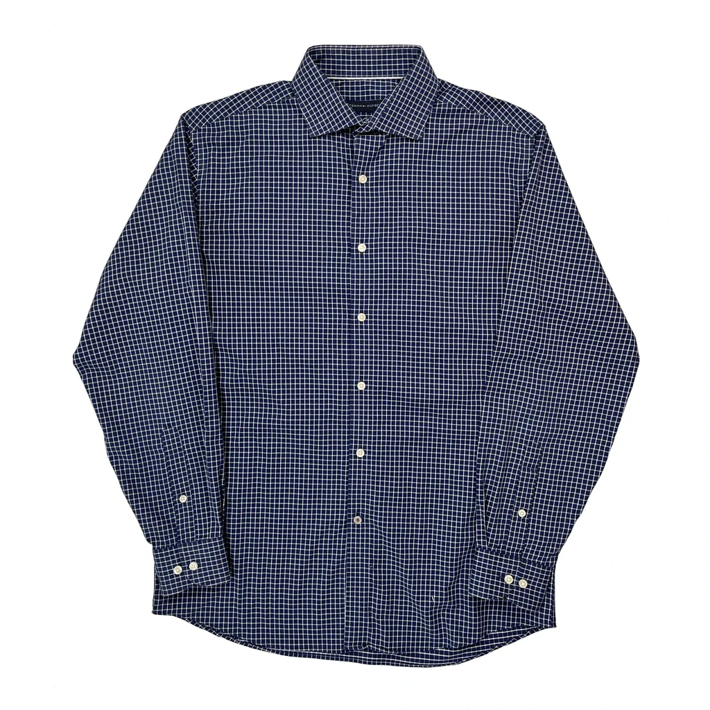 Tommy Hilfiger Checked Shirt - Large Blue Cotton
