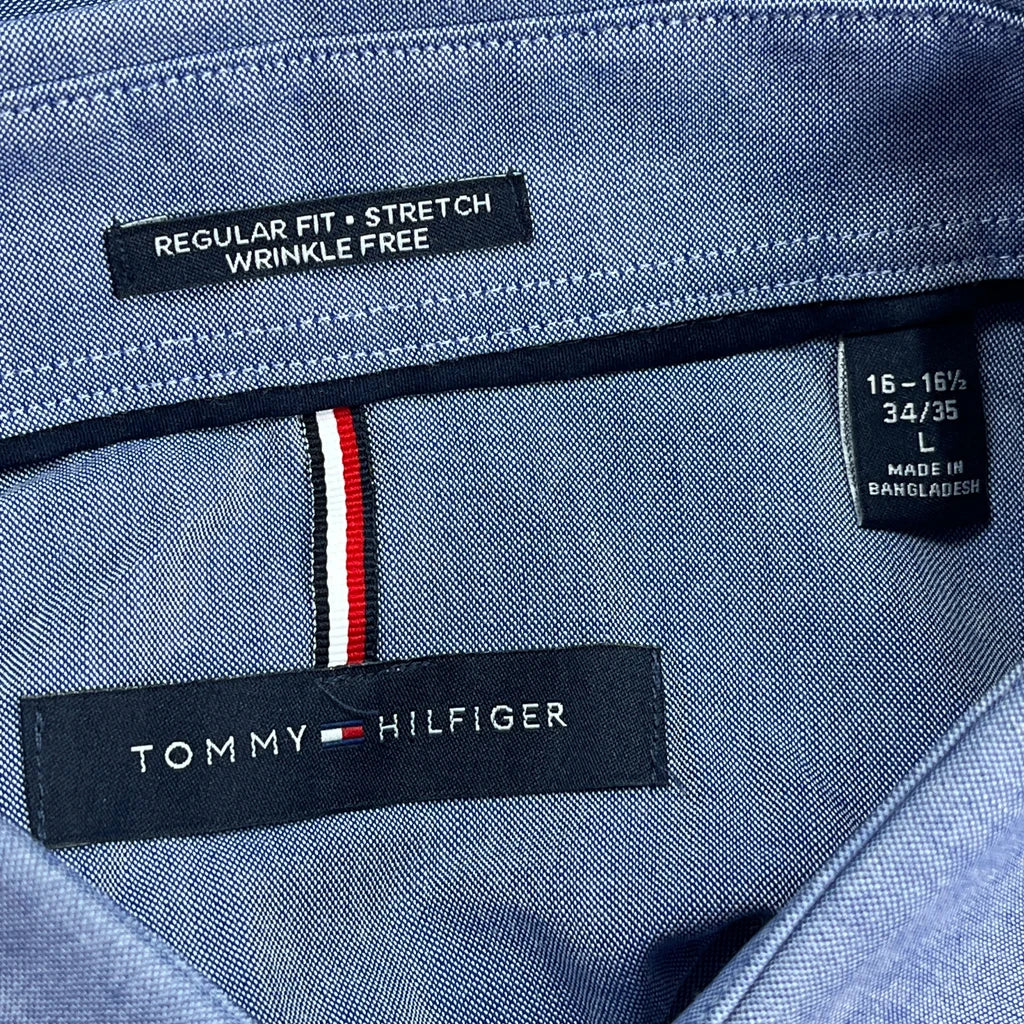 Tommy Hilfiger Shirt - Large Blue Cotton - Image 3