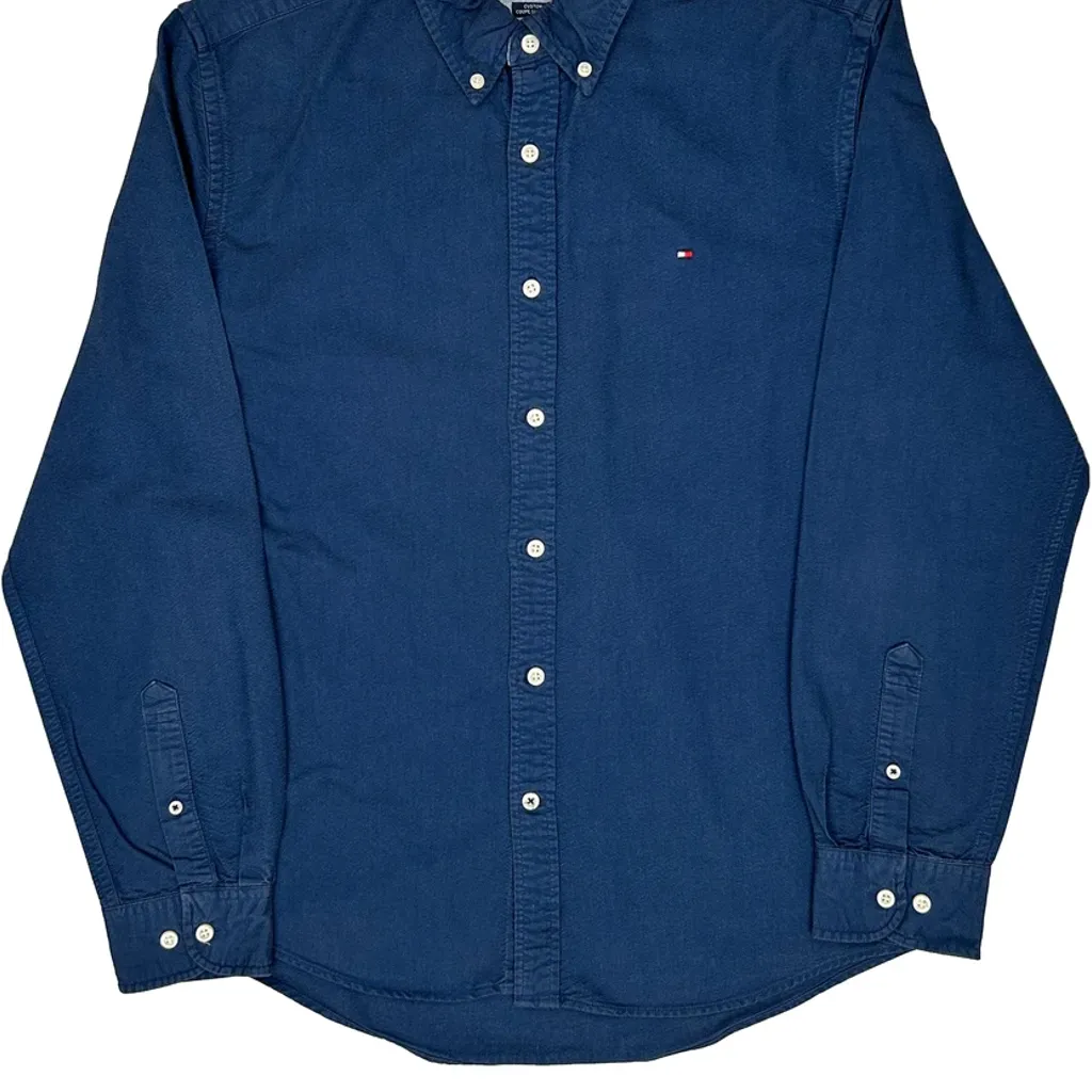 Tommy Hilfiger Shirt - Large Blue Cotton - Image 4