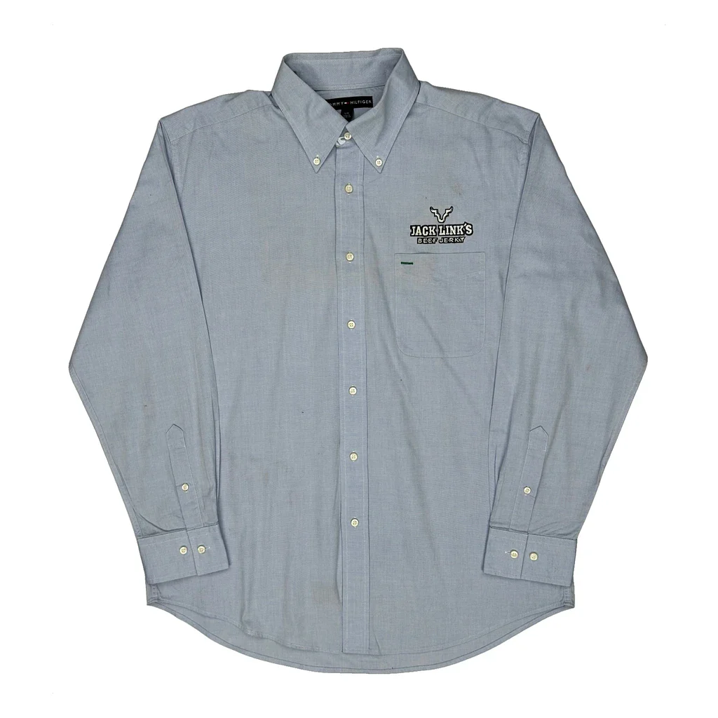 Tommy Hilfiger Shirt - Large Blue Cotton