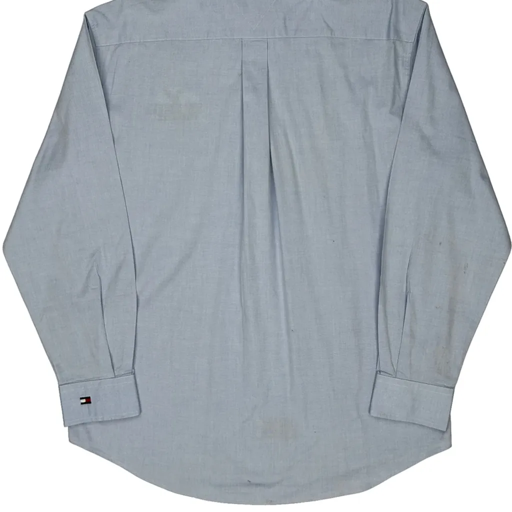 Tommy Hilfiger Shirt - Large Blue Cotton - Image 6
