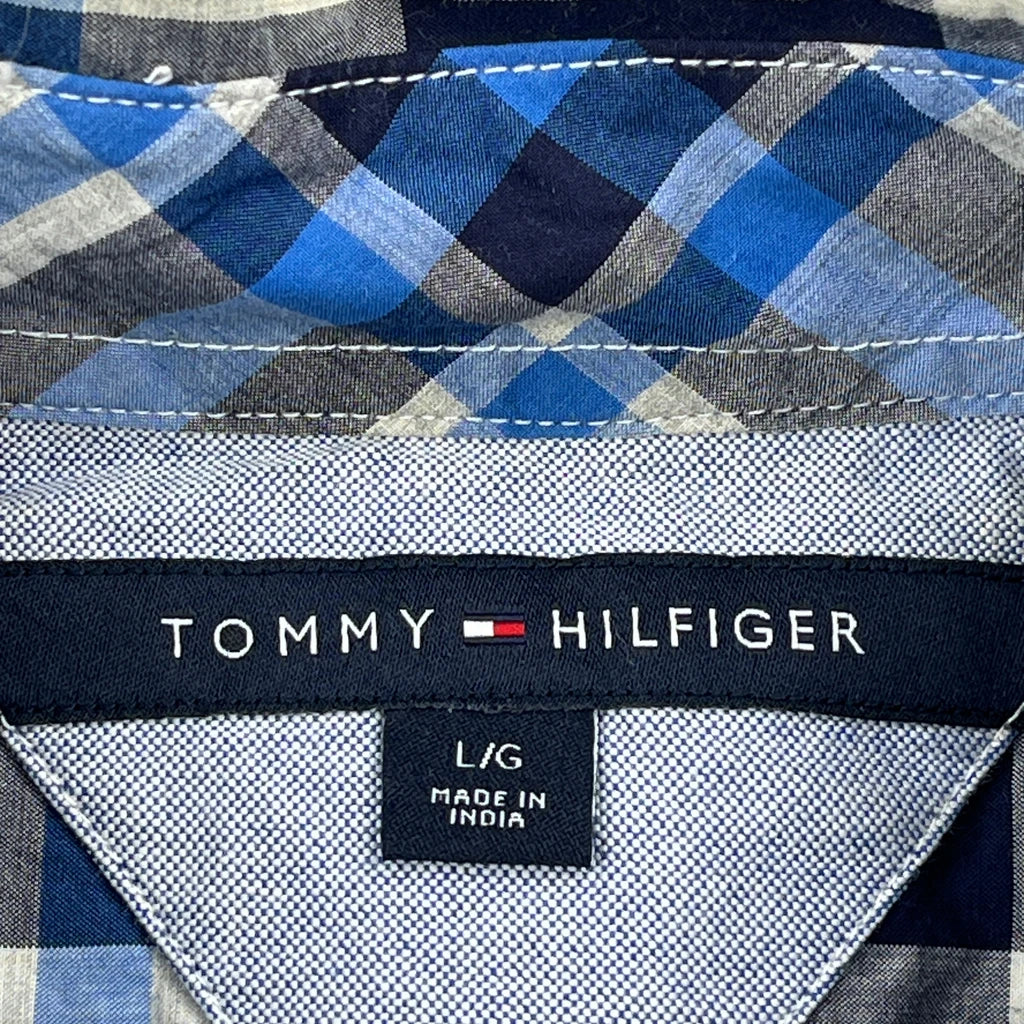 Tommy Hilfiger Checked Shirt - Large Blue Cotton - Image 3