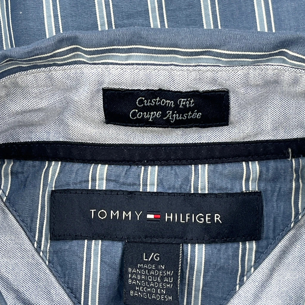Tommy Hilfiger Striped Shirt - Large Blue Cotton - Image 3