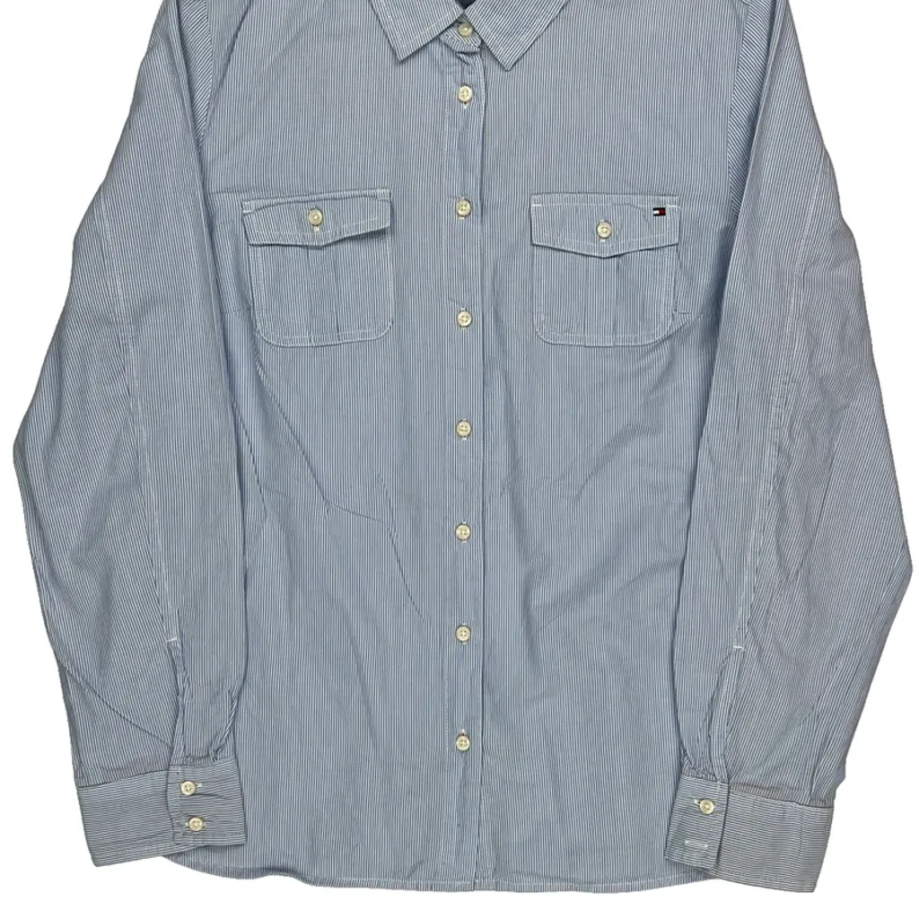 Tommy Hilfiger Striped Shirt - Large Blue Cotton - Image 4