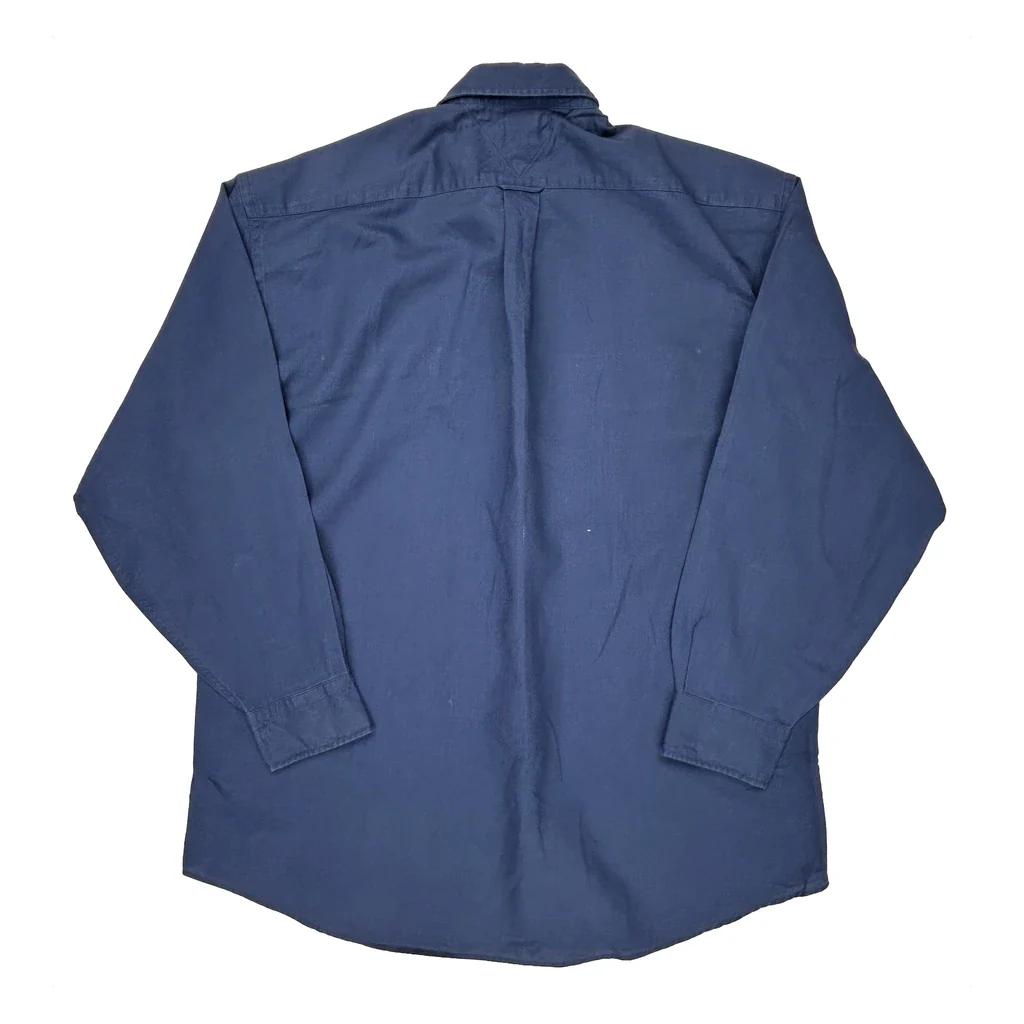 Tommy Hilfiger Shirt - Large Blue Linen Blend - Image 2