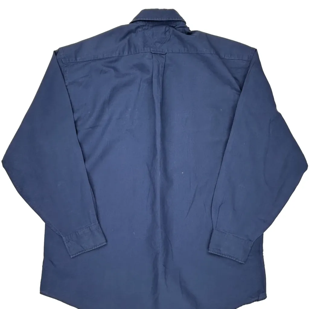 Tommy Hilfiger Shirt - Large Blue Linen Blend - Image 6
