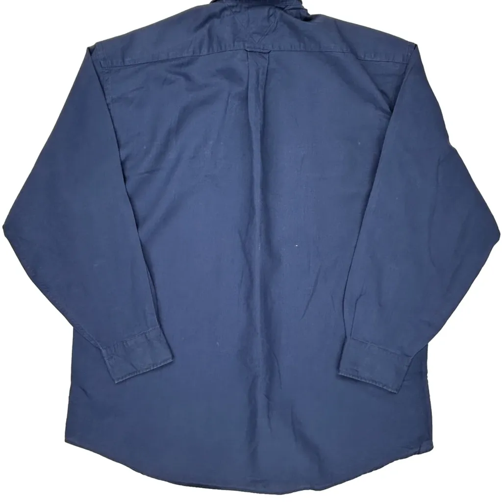 Tommy Hilfiger Shirt - Large Blue Linen Blend - Image 7