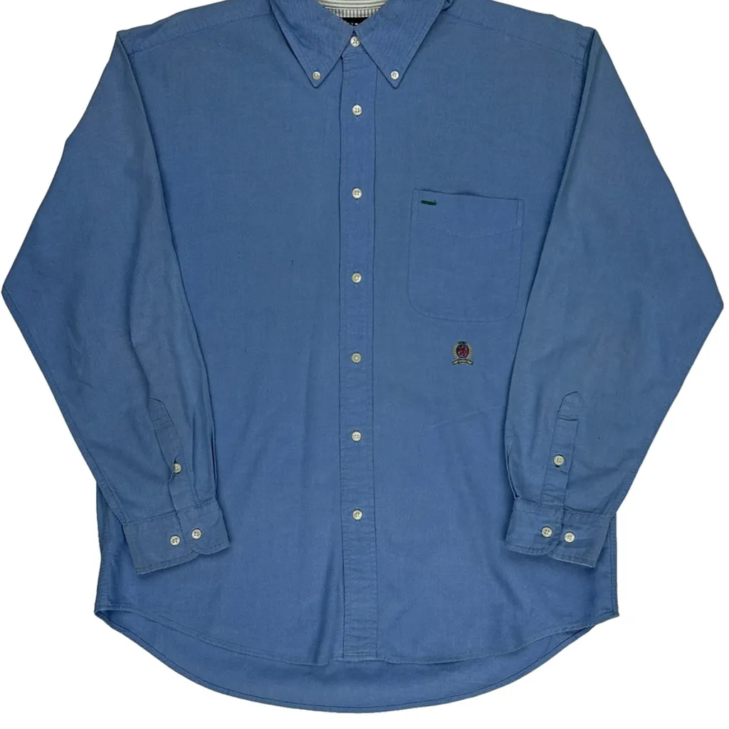 Tommy Hilfiger Shirt - Large Blue Cotton - Image 4