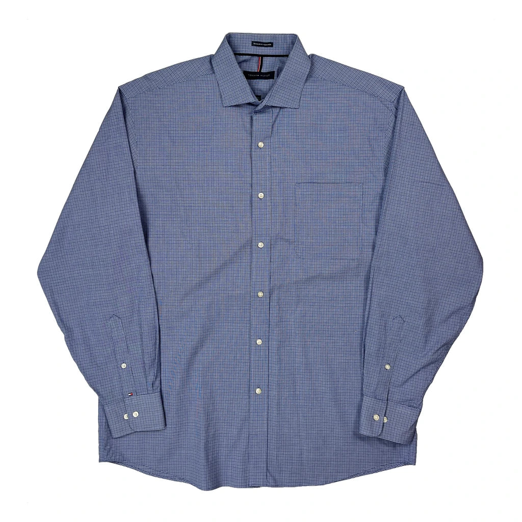 Tommy Hilfiger Checked Shirt - Large Blue Cotton
