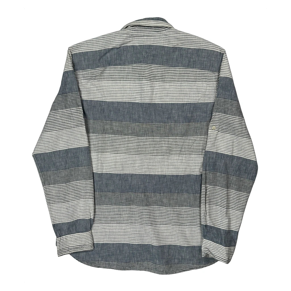 Tommy Hilfiger Striped Shirt - Large Blue Cotton - Image 2