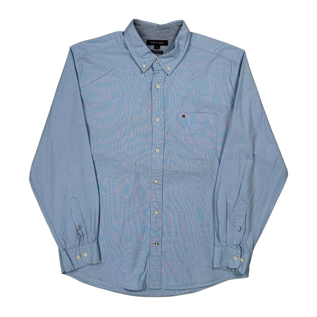 Tommy Hilfiger Shirt - Large Blue Cotton