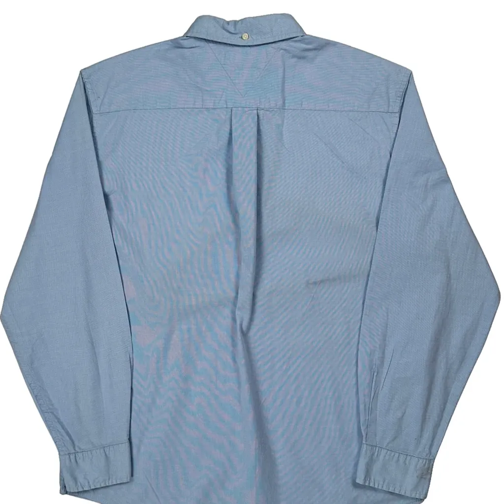 Tommy Hilfiger Shirt - Large Blue Cotton - Image 7