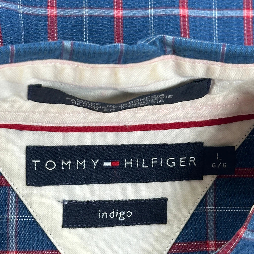 Tommy Hilfiger Checked Shirt - Large Blue Cotton - Image 3