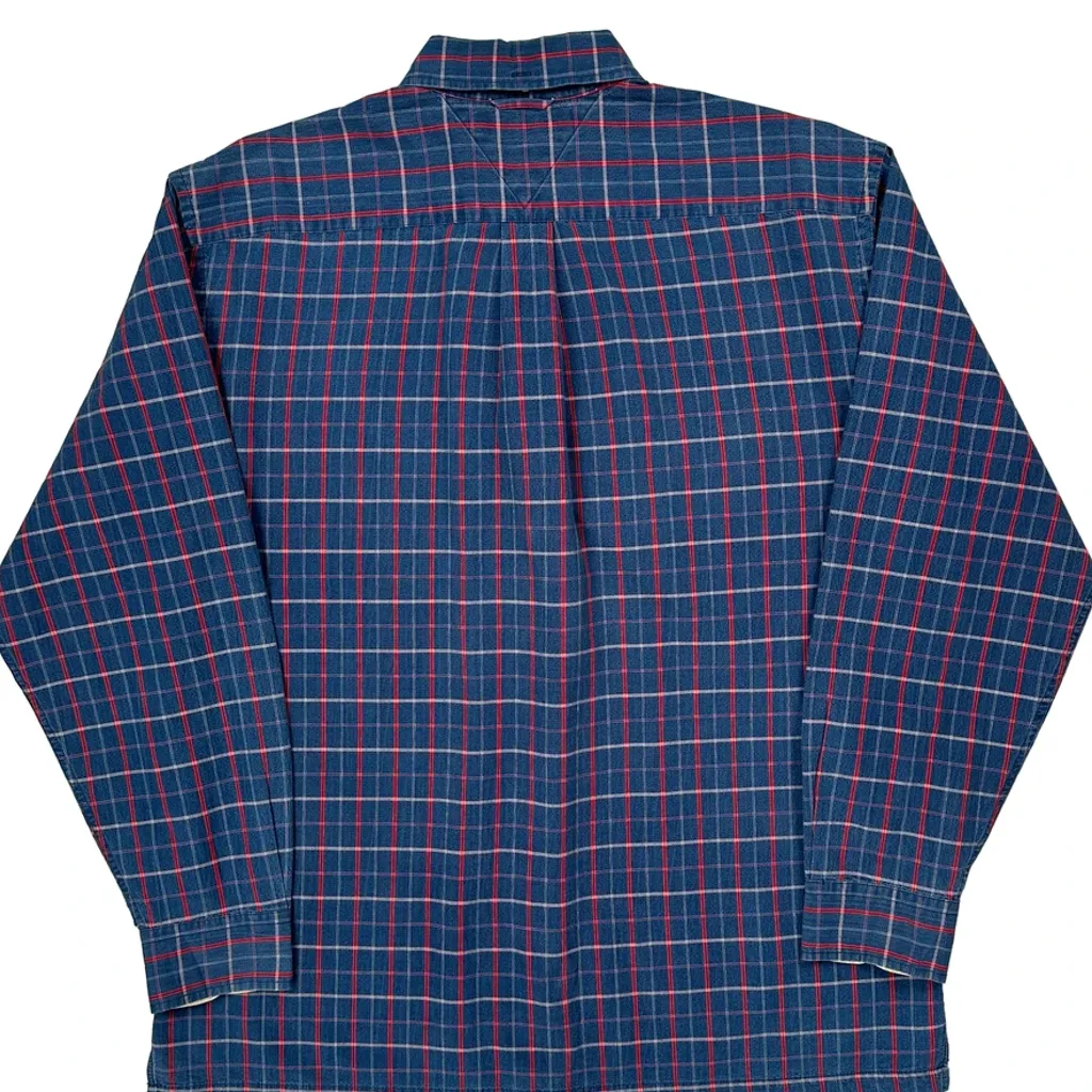 Tommy Hilfiger Checked Shirt - Large Blue Cotton - Image 7