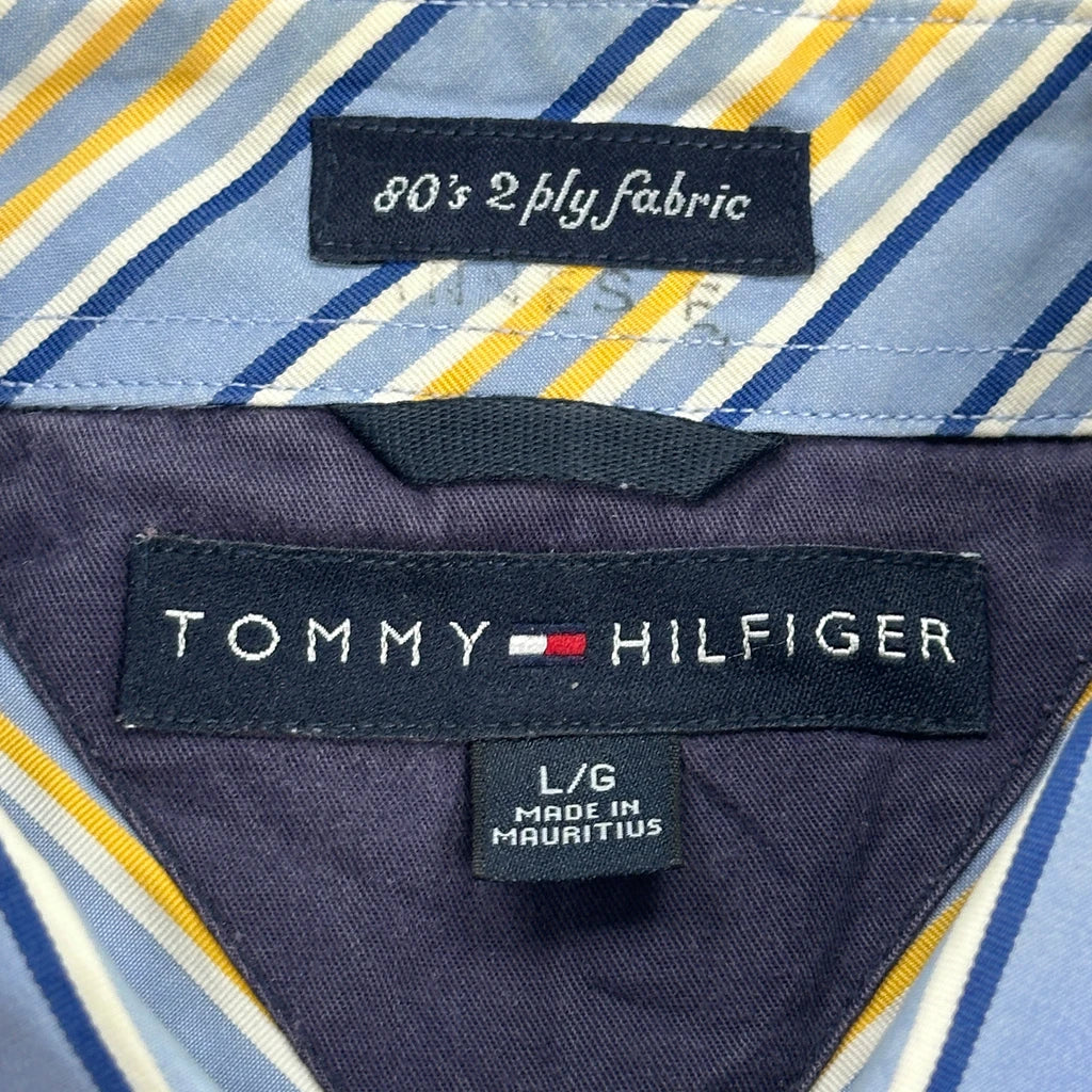Tommy Hilfiger Striped Shirt - Large Blue Cotton - Image 3