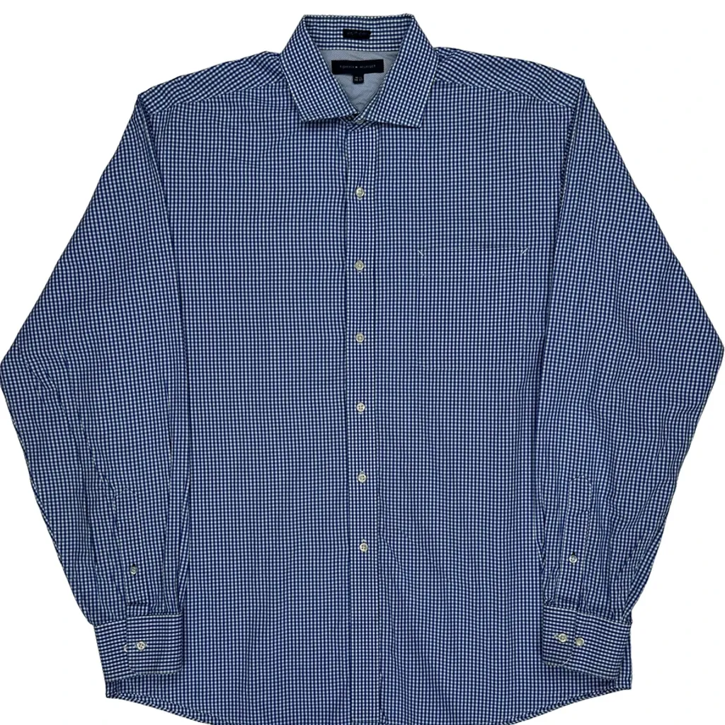 Tommy Hilfiger Checked Shirt - Large Blue Cotton - Image 4