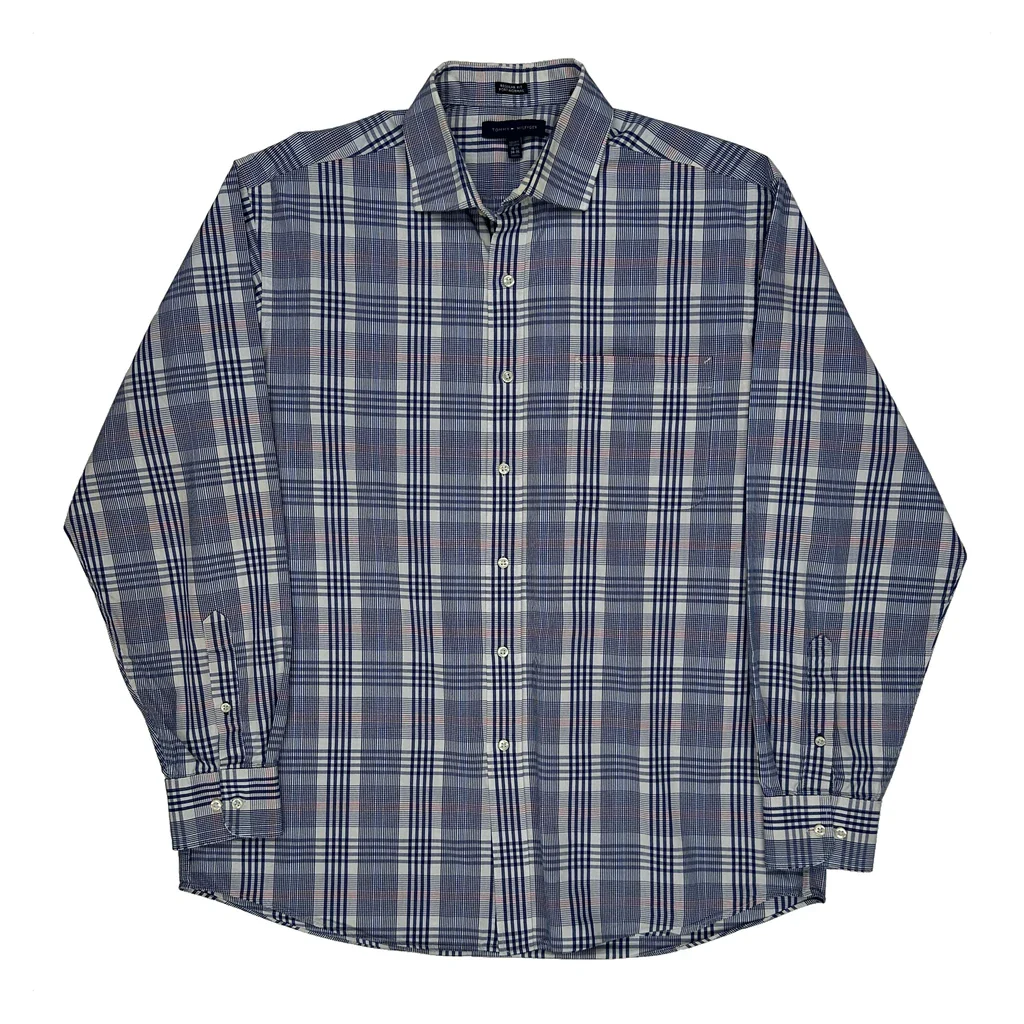 Tommy Hilfiger Checked Shirt - Large Blue Cotton
