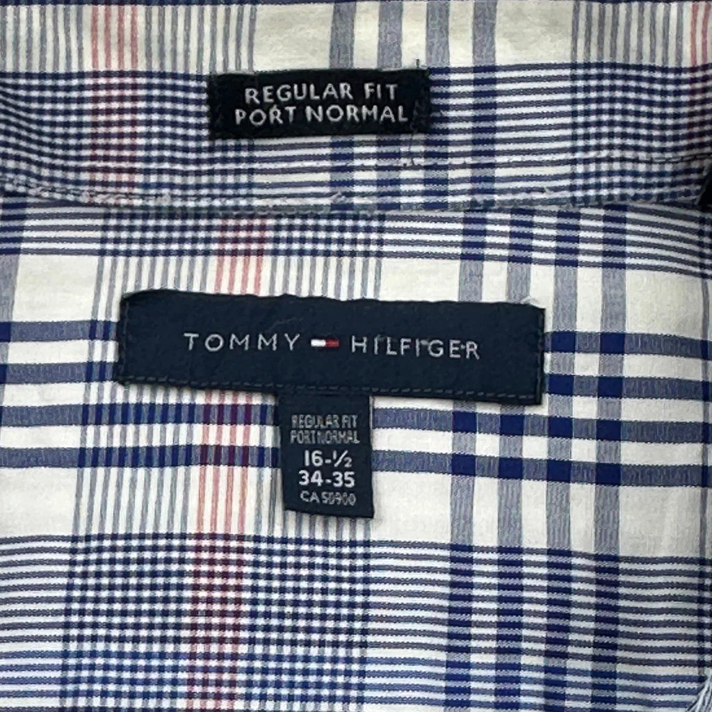 Tommy Hilfiger Checked Shirt - Large Blue Cotton - Image 3