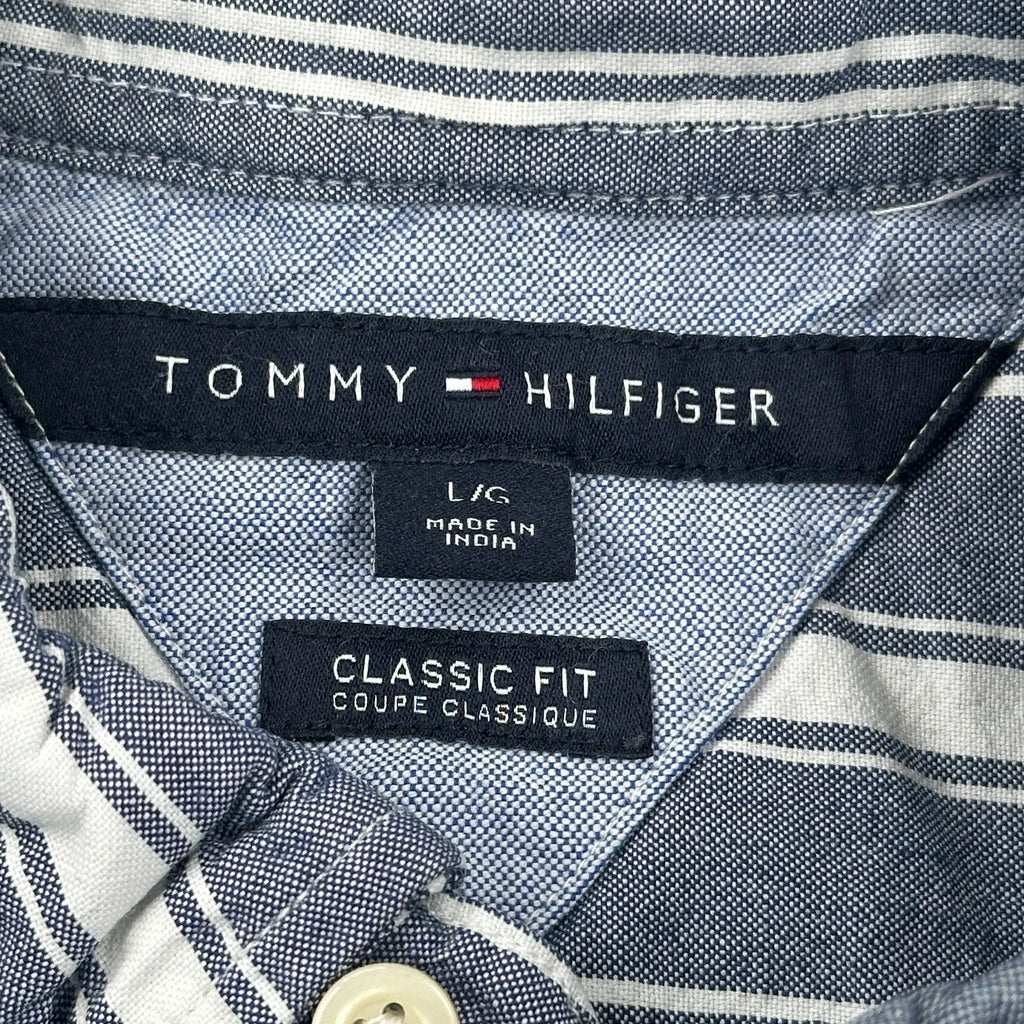 Tommy Hilfiger Striped Shirt - Large Blue Cotton - Image 3
