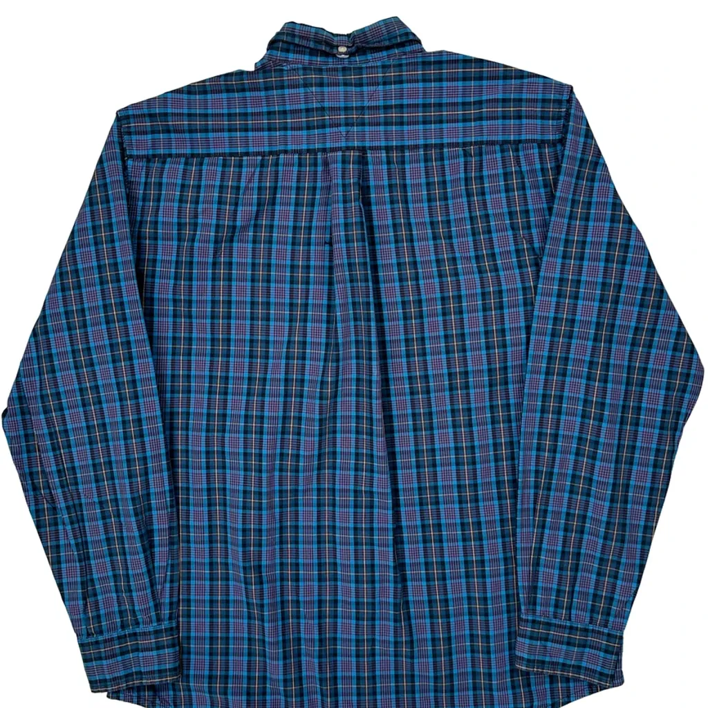 Tommy Hilfiger Checked Shirt - Large Blue Cotton - Image 7